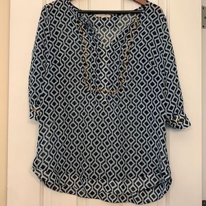 Stitch Fix 41 HAWTHORN Moni Geo Print Blouse Top L